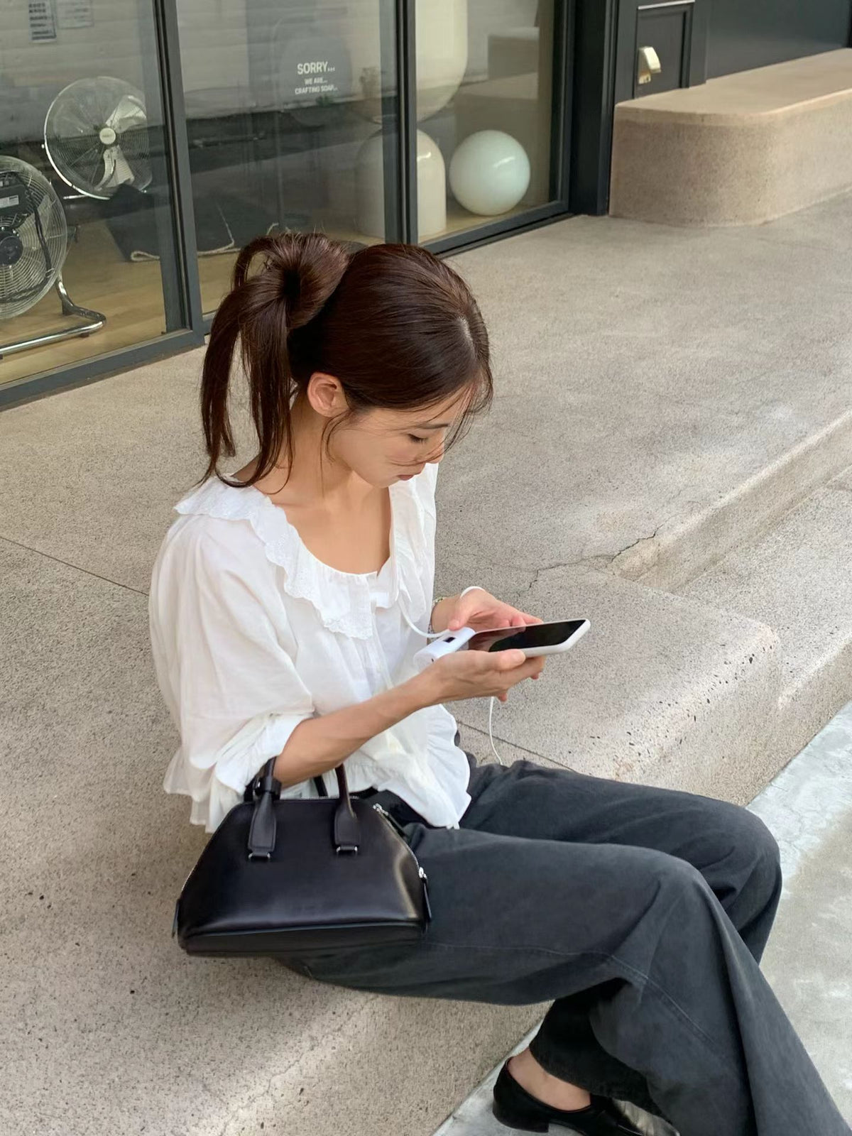 Angel Korea 秋 荷葉可愛上衣O29