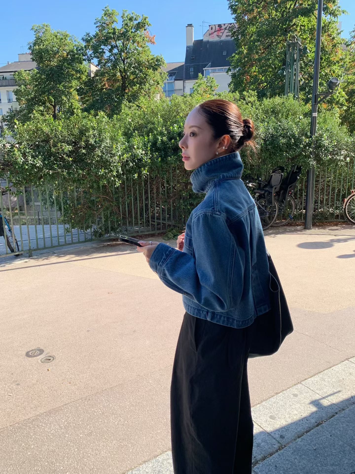 Angel Korea 秋 拉鏈牛仔外套