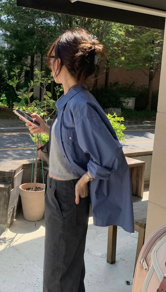 Angel Korea 秋寬鬆版型襯衫O55