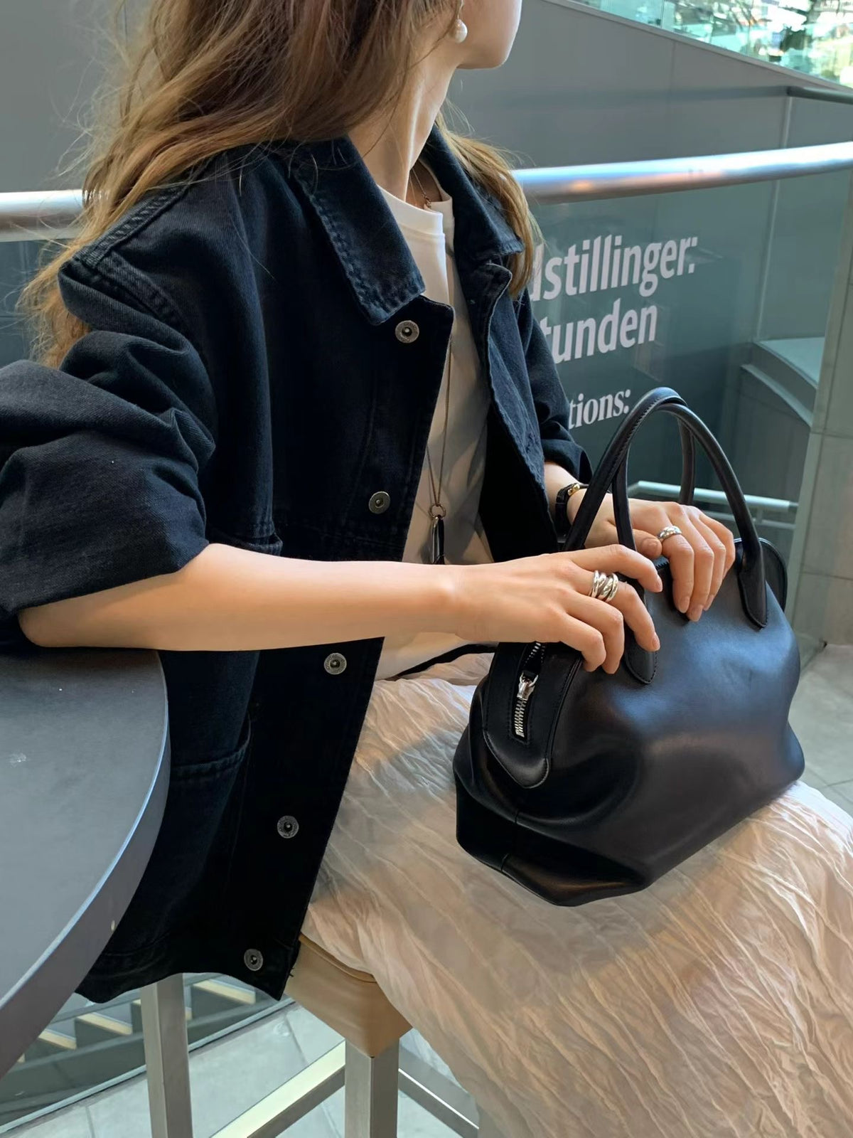 Angel Korea秋黑牛仔外O50