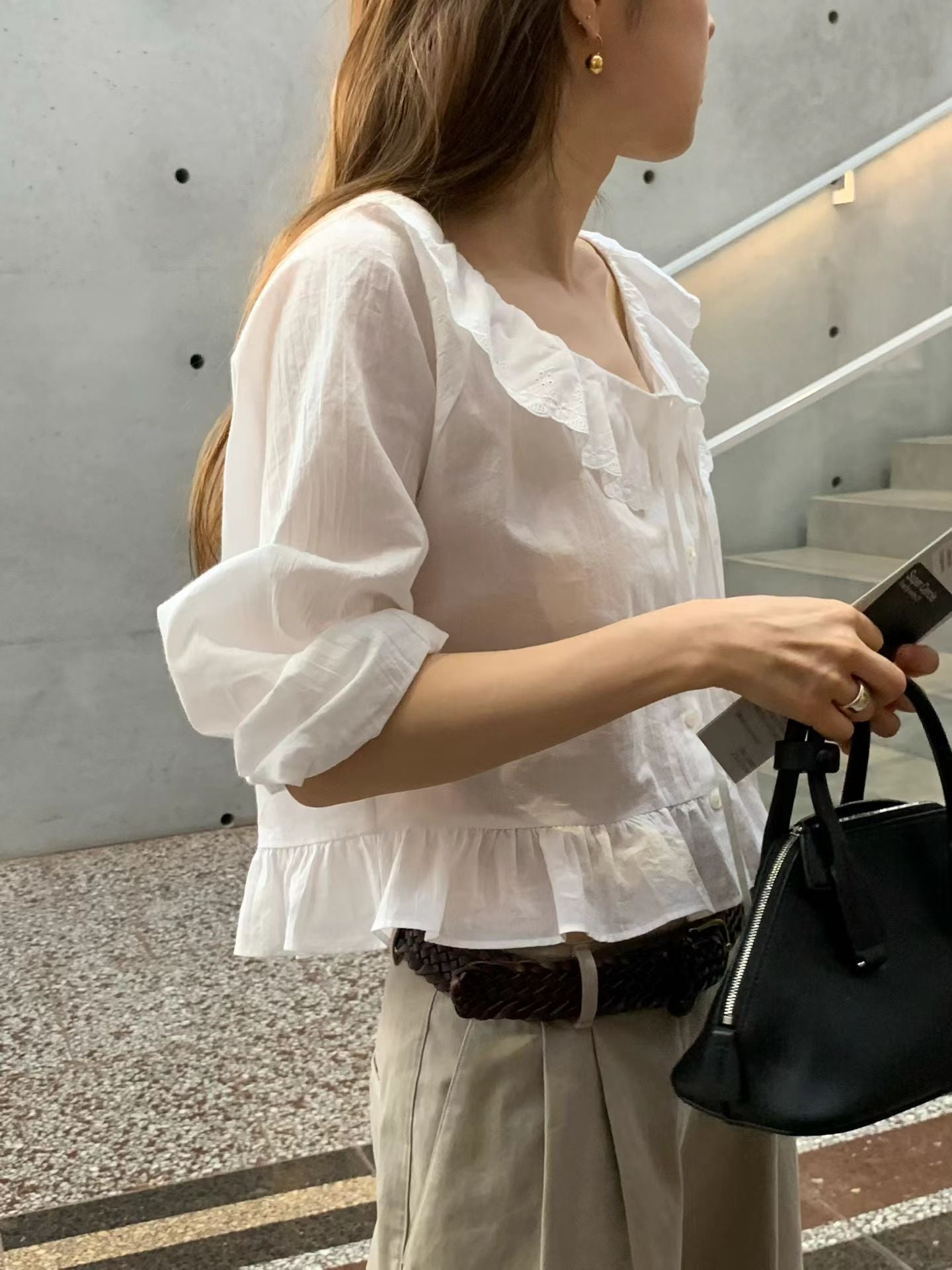 Angel Korea 秋 荷葉可愛上衣O29