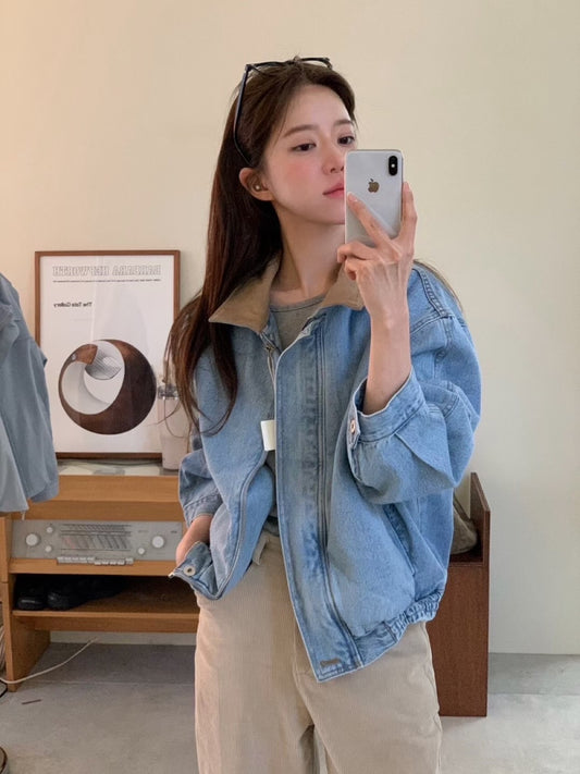 爆單魔咒！皮領牛仔外套