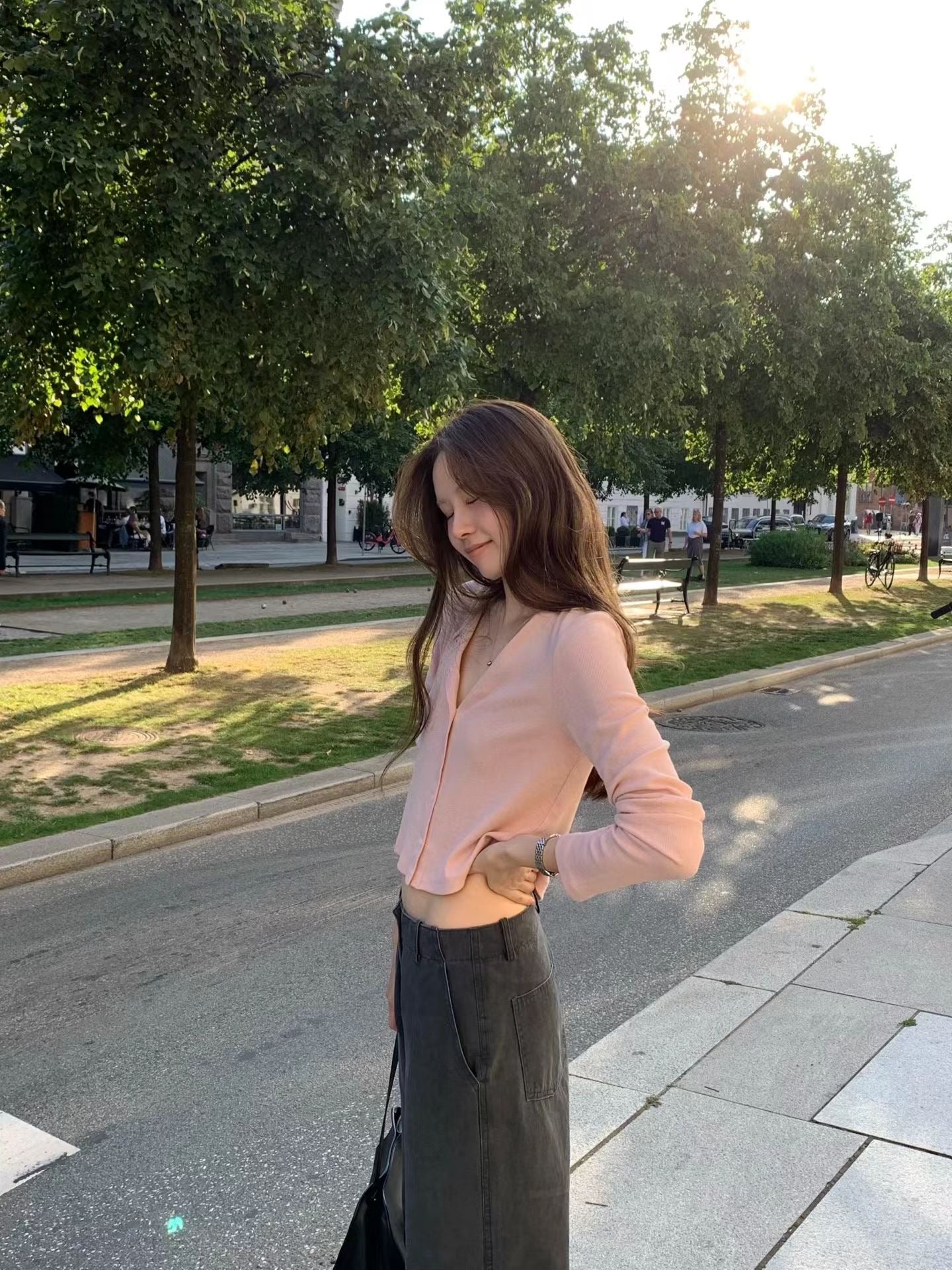 Angel Korea 秋天絲羊毛排釦外O05