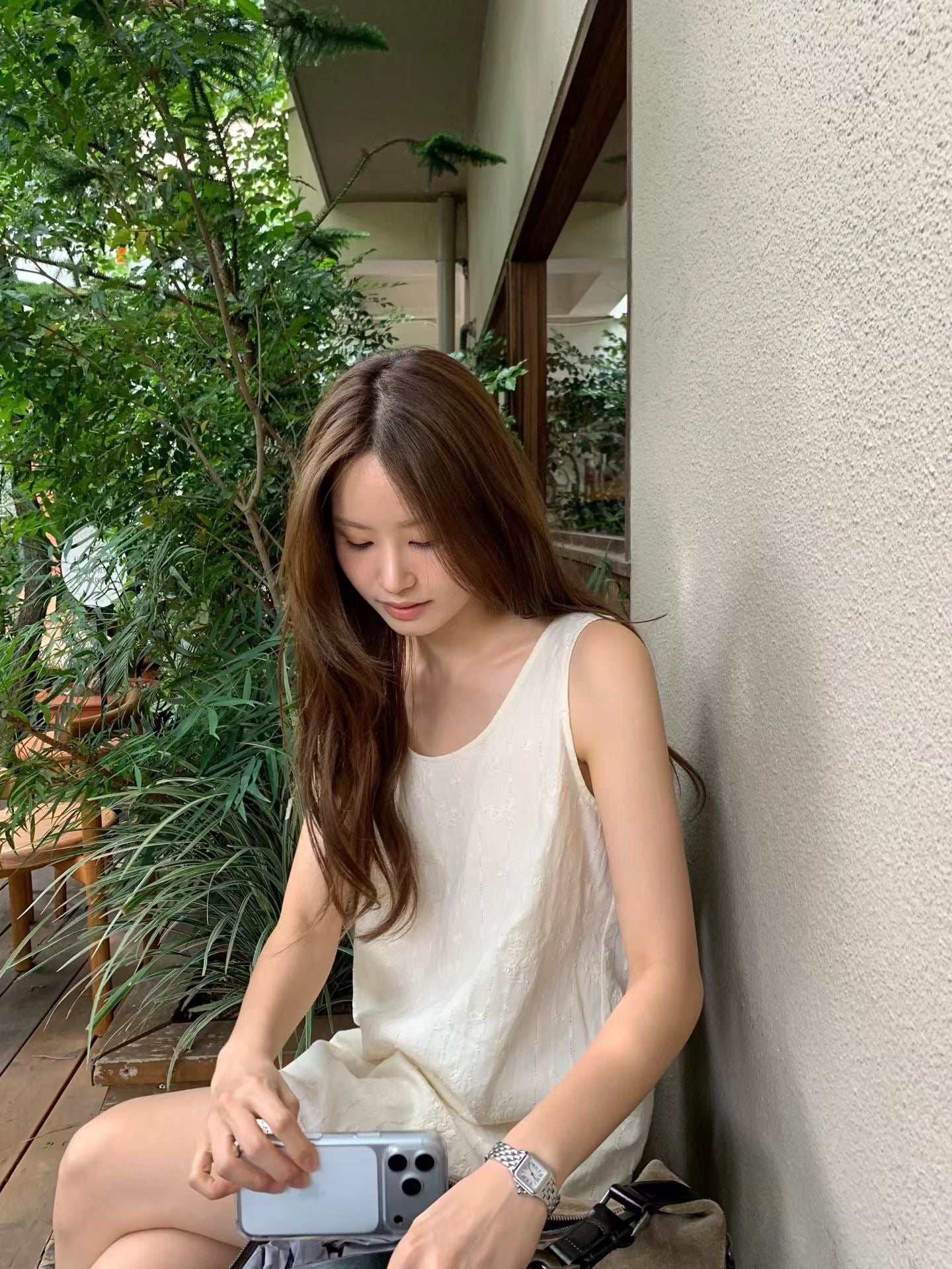 Angel Korea夏雕花ops短洋