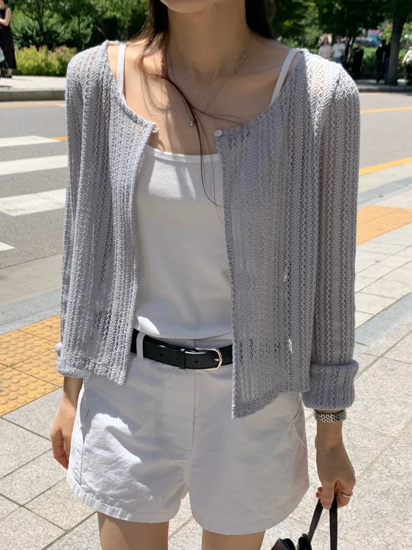 Angel Korea 夏針織簍空外