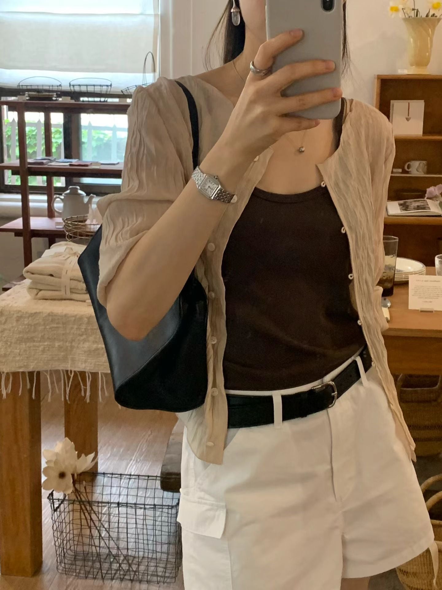 Angel Korea 夏皺皺兩面穿上衣