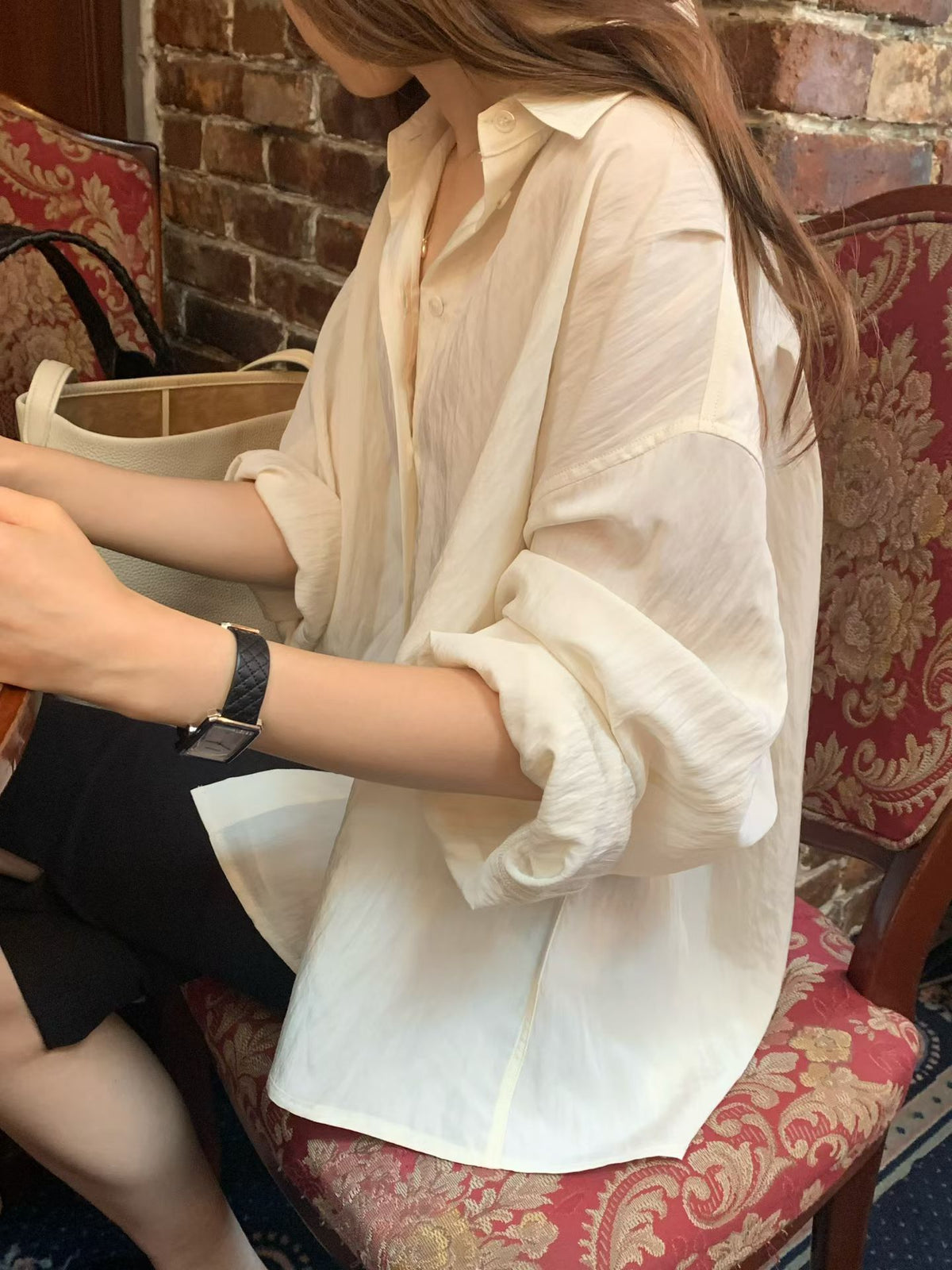 Angel Korea 秋回歸光澤襯衫O64