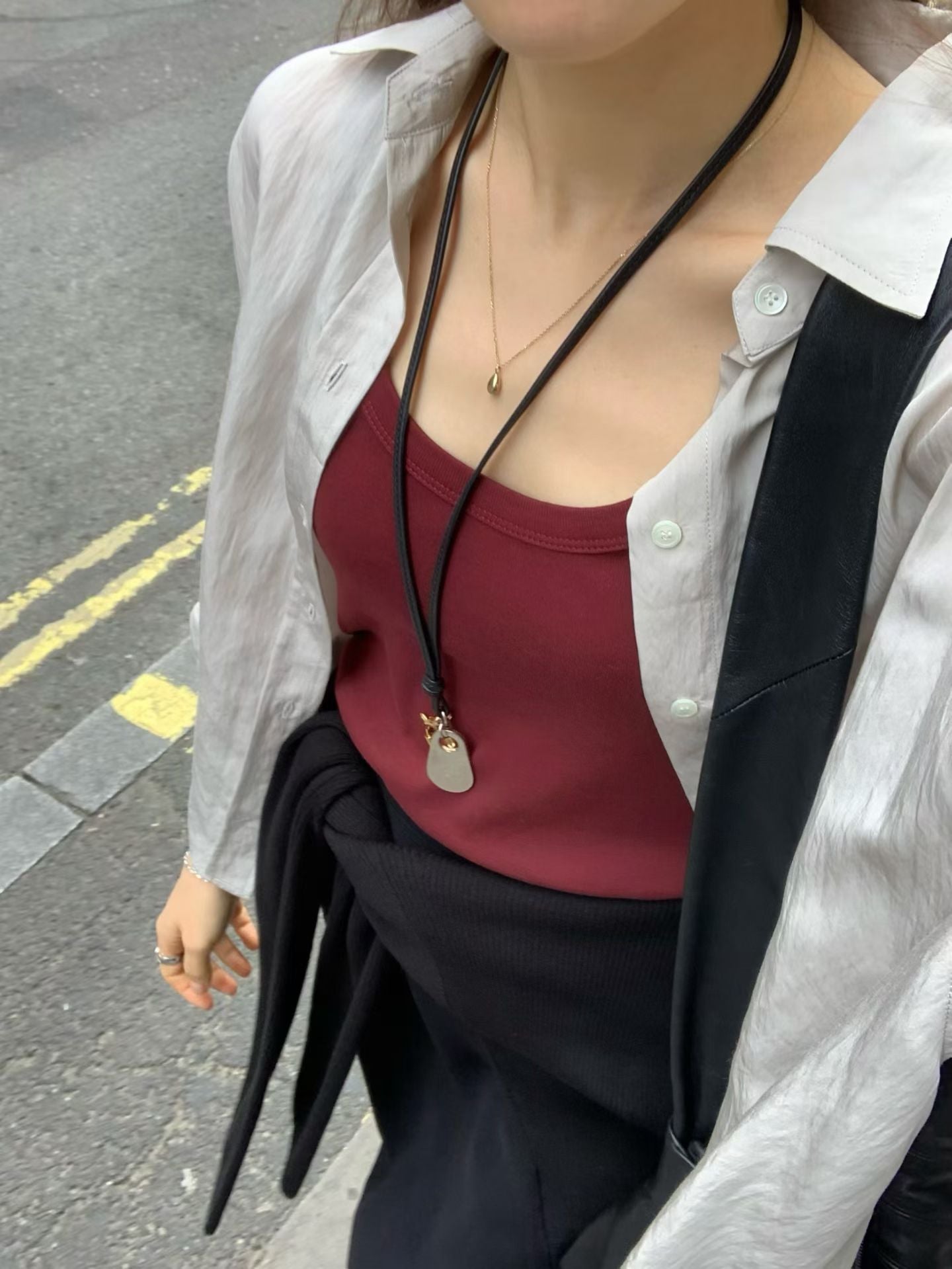 Angel Korea 秋回歸光澤襯衫O64