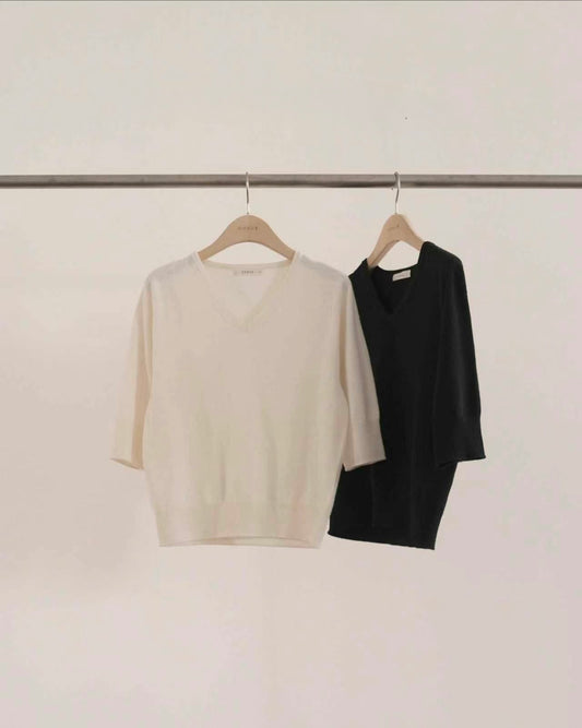 Angel Korea秋V領氣質針織O37