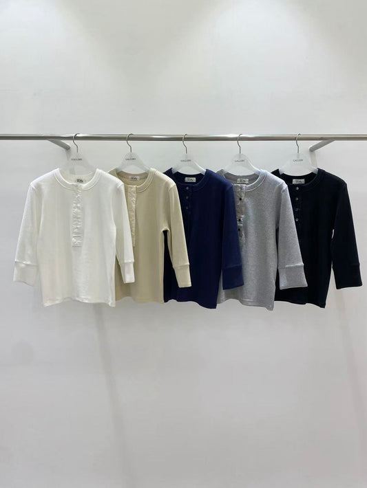 Angel Korea 秋7分袖亨利領踢L09