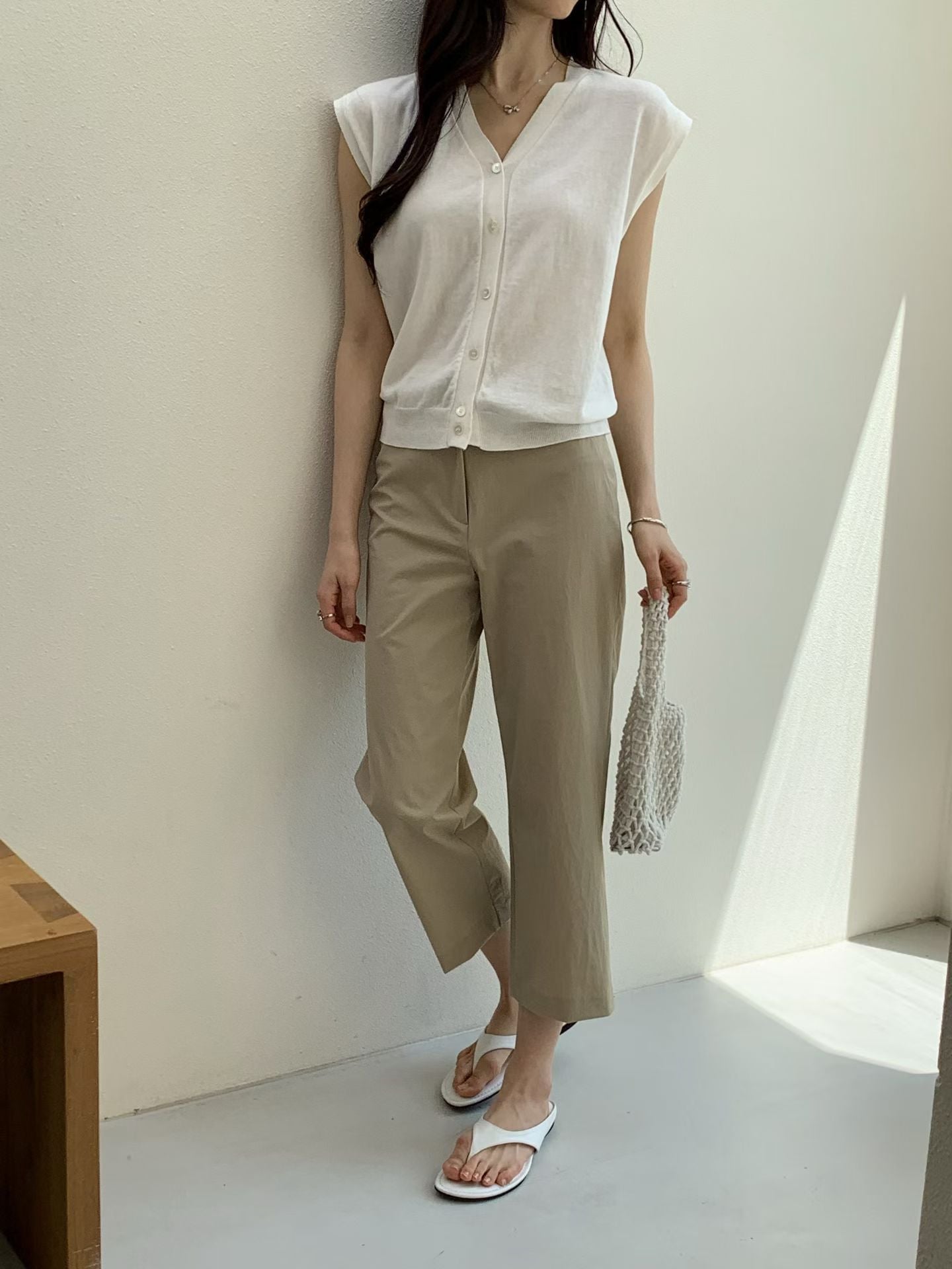 Angel Korea 夏薄料彈力7分褲